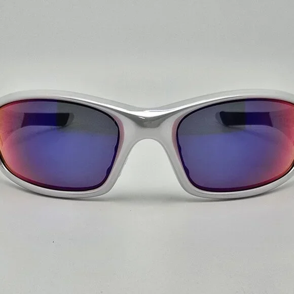 *SOLD* Oakley 04-329 Straight Jacket II White Chrome Frame +Red Lens Sunglasses - Picture 2 of 15